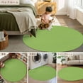 thumbnail image 6 of Fruit Green 3.3ft Round Rug, Farmhouse Solid Green Color Modern Art Non-Skid Rubber Backing Large Area Rugs - Living Room Bedroom Home Office, Indoor Floor Mat Carpets Washable Rug, 6 of 9