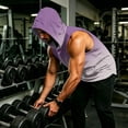 thumbnail image 4 of BRANROY Men's Athletic Tank Tops - Hooded Sleeveless Gym Tees, Breathable Muscle Fit Shirts for Summer Bodybuilding Training,Pink L, 4 of 7