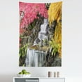 thumbnail image 1 of Rainforest Tapestry, Tropical Fall Stream with Colorful Exotic Flowers Nature Wildlife, Fabric Wall Hanging Decor for Bedroom Living Room Dorm, 5 Sizes, Pink and Yellow, by Ambesonne, 1 of 1