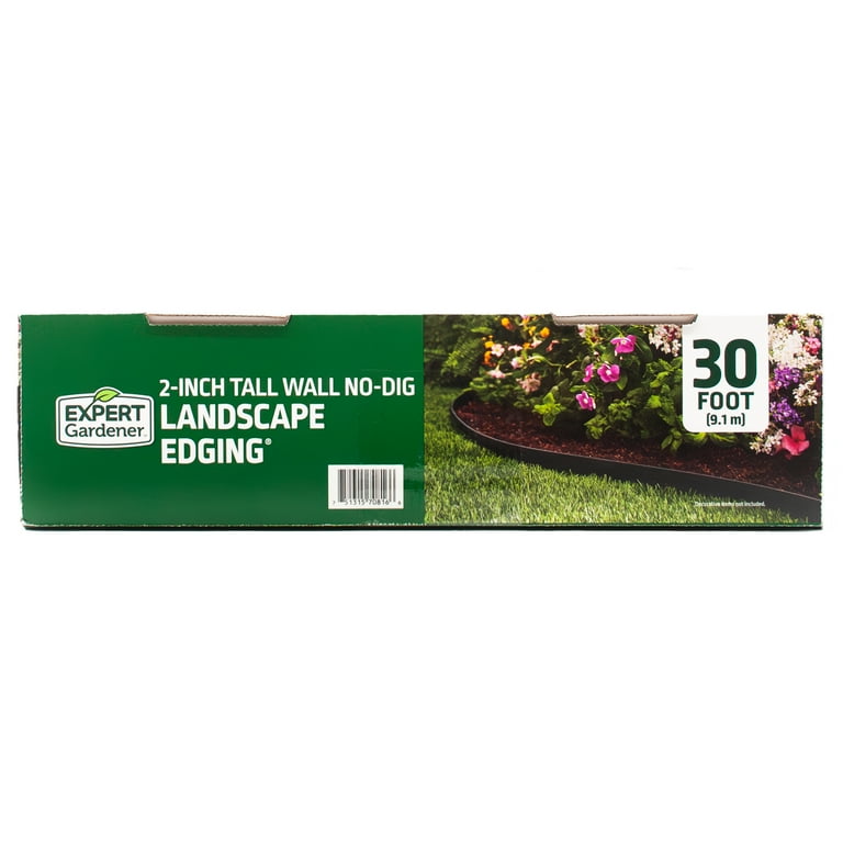 2 pack) Expert Gardener 2-inch Tall Wall No-Dig Landscape Edging