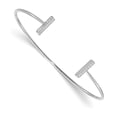 thumbnail image 1 of 14K White Gold Diamond Bar Bangle, 1 of 2