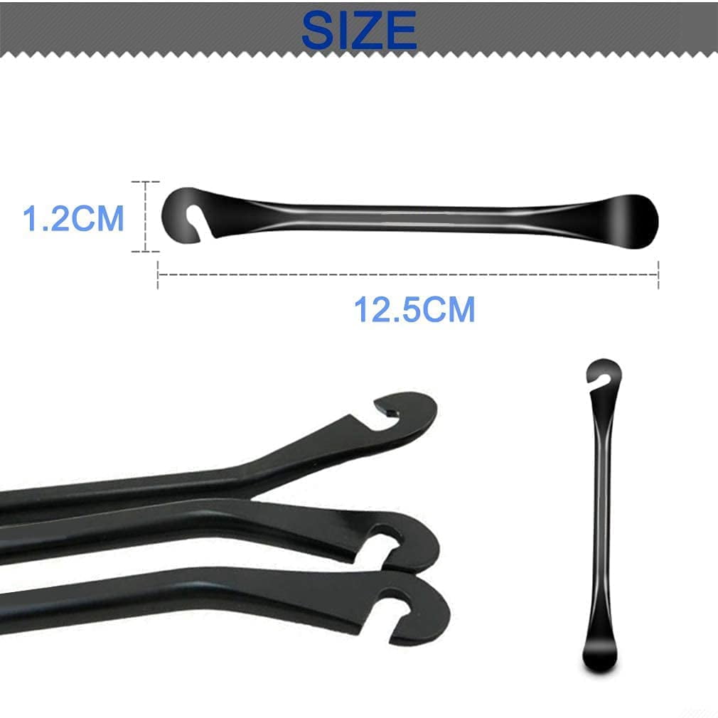 Levier De Pneu Vélo - Lot De 3 En Acier Inoxydable - 12 Cm - Outil De Démontage De Pneu - 7