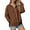 Coffee, variant on Casual Long Sleeved Drawstring Hooded Jacket Zipper Hooded Sweatshirt,Sweatshirt for Women,S