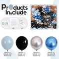 thumbnail image 2 of Kit de Guirnalda Arco de Globos Azul Metalizado y Negro, Globo Azul Metalizado Plateado para Cumpleaños, Novia, Revelación de Género, Graduación, Fiesta de Bodas, 2 of 4