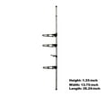 thumbnail image 5 of Benjara Laundry Pole with Metal Arms and 2 Hooks, Set of 2, Gray, 5 of 5