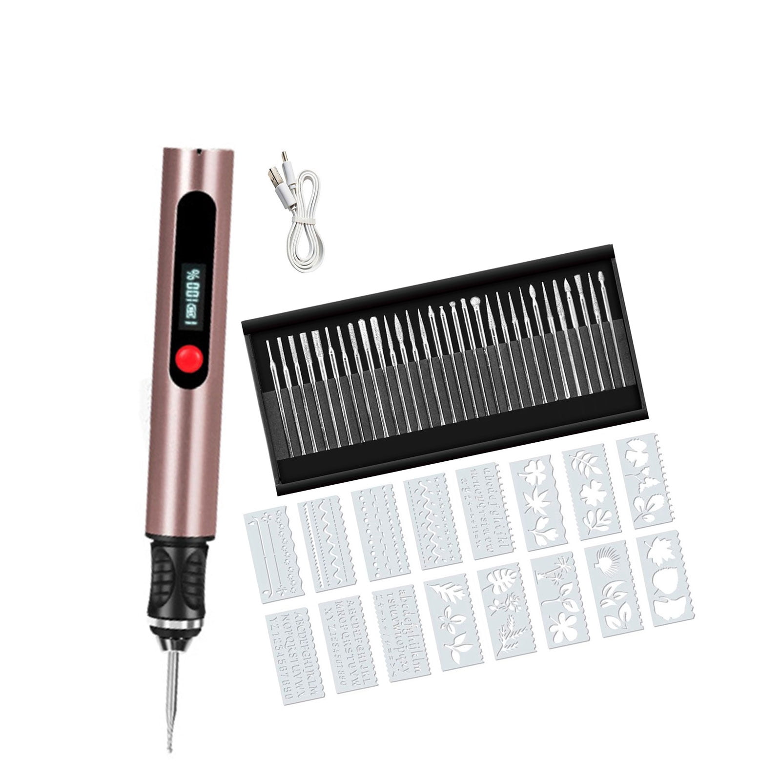 Portable Engraving Pen Featurings Powerful Motor Adjustable Gear for Detailed Works on Multiple Materials