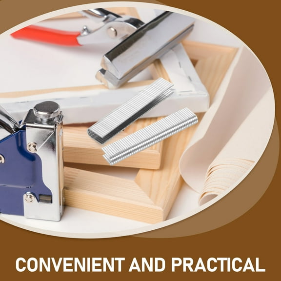 HEMOTON 1000pcs Narrow Crown Pneumatic Staples Metal Staples for Woodworking U Shape