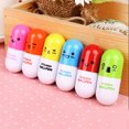 thumbnail image 6 of 6Pcs/set mini pill shaped smile face graffiti marker pens new and fashion, 6 of 6