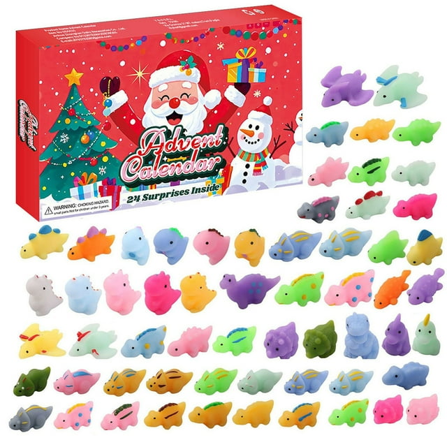 CJiaWei Dinosaur Advent Calendar Dinosaur Countdown Calendar With 24 Sensory For Kids Advent Celebration (Random Style)
