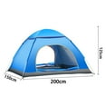 thumbnail image 3 of 2-3 Person Instant Pop Up Lightweight Camping Tent, Outdoor Easy Set Up Automatic Family Travel Tent,Portable Backpacking Ultralight Waterproof Windproof Anti-UV Sun Shelter Tent, 3 of 9