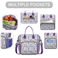 thumbnail image 2 of Pioneer Flower Floral Print Pattern Womens Lunch Box for Work,Insulated Large Lunch Bag for Tween and Teen,Loncheras Para Mujer,Leakproof Adult Lunch Bag for Work,Beach,Travel,Picnic,Camping, 2 of 7