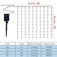 thumbnail image 7 of 6M/3M Solar LED Curtain Lights 8 Lighting Modes Outdoor String Lights Wedding Party Gazebo Garden Decoration Christmas Lighting (Multicolor,Solar-6Mx3M-600LEDs), 7 of 7