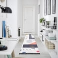 thumbnail image 4 of Yayeee Runner Rug for Bedroom 2'x6' Machine Washable Hallway Non Slip Mat, White Simple Shapes, 4 of 8