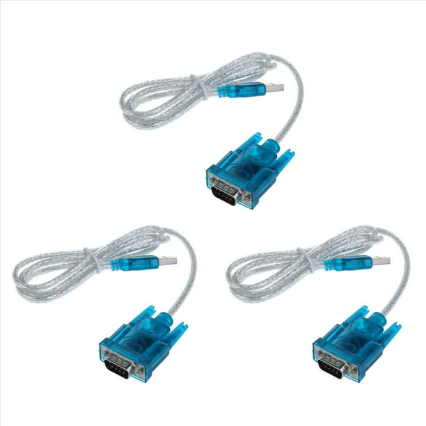 3X Cable de Datos de Computadora DB9 Cable Hembra VGA de 9 Pines DB9 Cable de Datos de Interfaz USB A R232