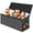 Black, variant on Extra Large Toy Box, Collapsible Sturdy Kids Toy Chest Storage Box with 3 Side bags and Removable Lids, 40"X14"X16",large toy box for Nursery Room, Playroom,Closet,Home Organization,School