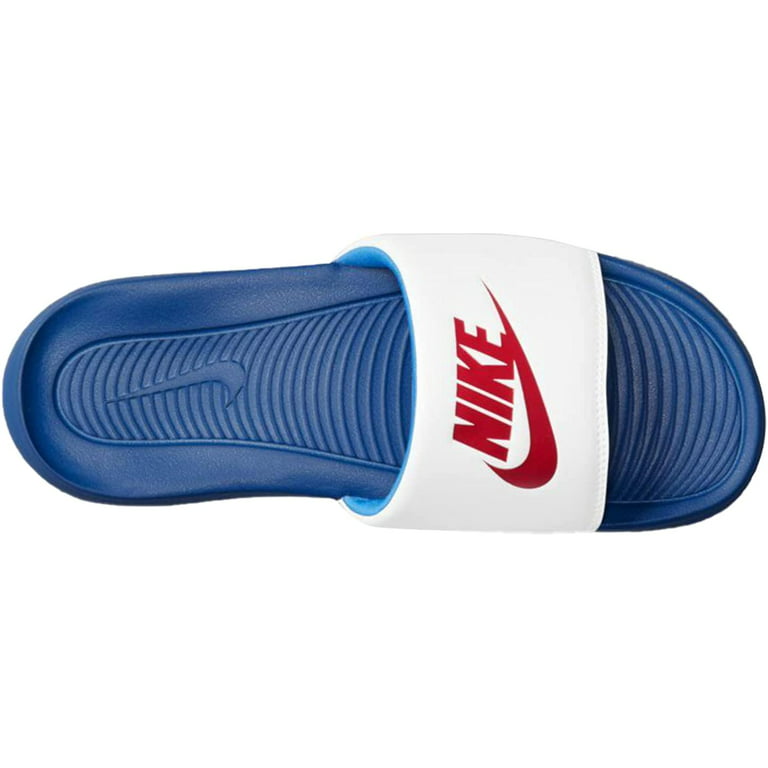 Men's Nike Slide White/University Red-Royal (CN9675 104) - 12 - Walmart.com