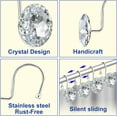 thumbnail image 3 of 12PCS Shower Curtain Hooks Decorative Hand Carved Shower Curtain Hooks Rings for Bathroom Decorative Rhinestones Shower Curtain Rings Hangers for Shower Curtains, Clothing, Towels, etc. Clear, 3 of 4