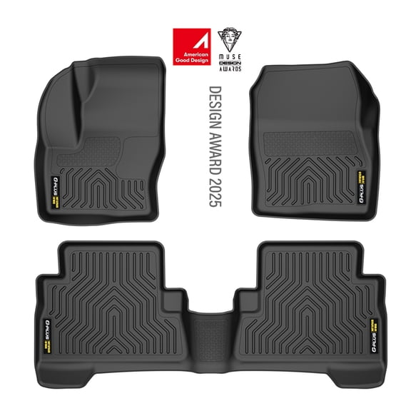 Floor Mats Fit for Ford C-Max 2013-2018/Fit Ford Escape 2013-2019 TPE All Weather Custom Fit Heavy Duty 1st and 2nd Row Full Set Floor Liners