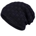 thumbnail image 2 of Dyfzdhu Couple Solid Color Knitted Hat Plush Thickened Ear Protection Warm Black, 2 of 2