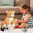 thumbnail image 4 of Gato de peluche con bebés dentro de mamá embarazada, naranja, 4 of 6