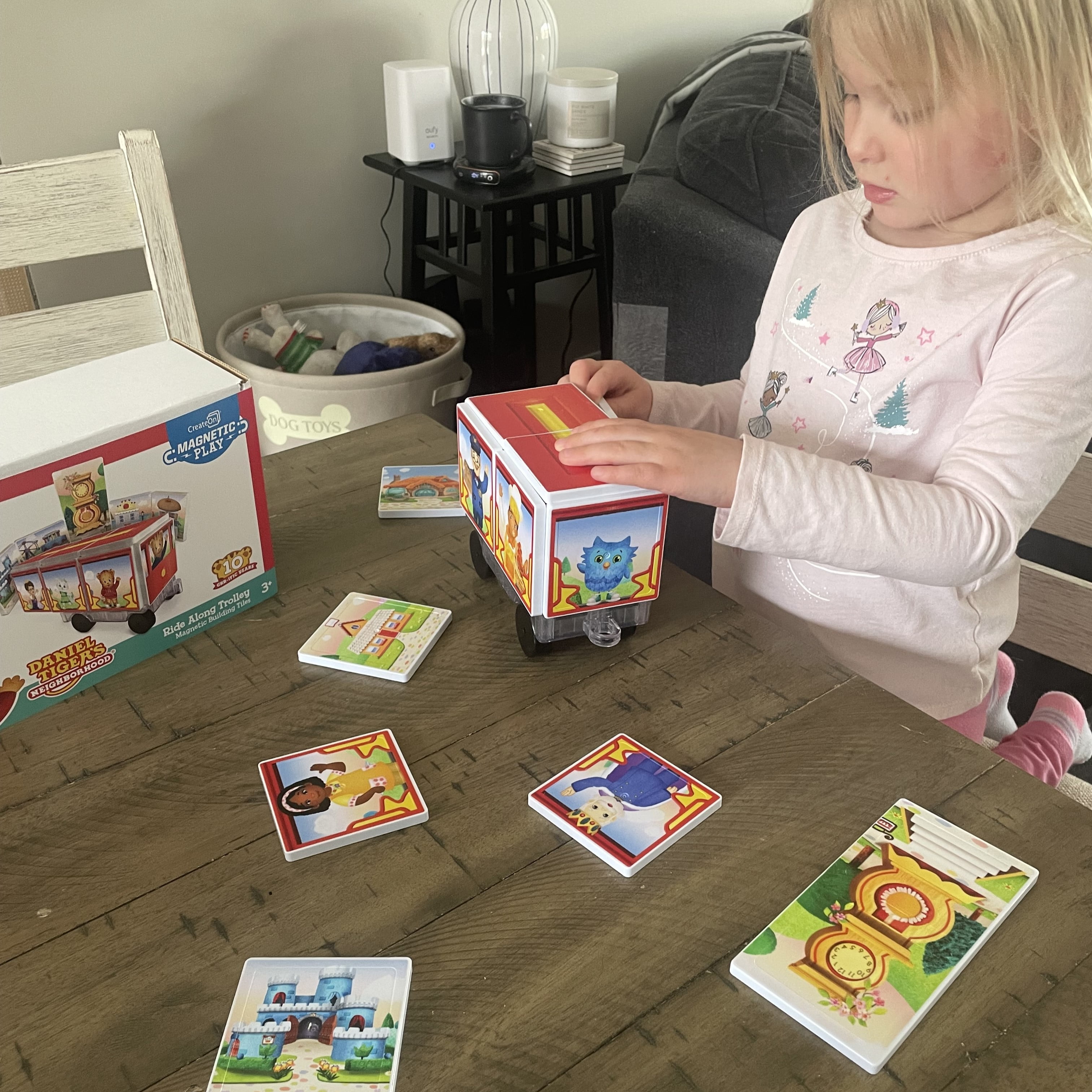 Daniel Tiger Neighborhood Game Toy Playset, Ride-Along Trolley