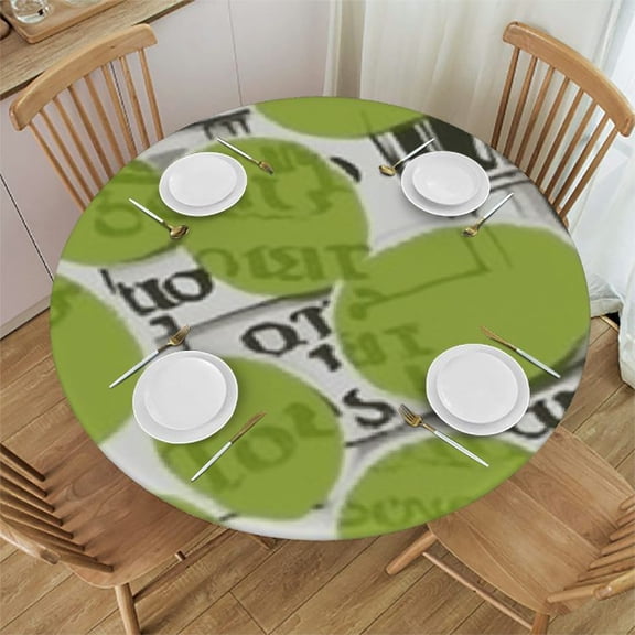 Fitted Round, Elastic Edge Polyester Table Cloth Home Decor s