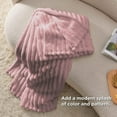 thumbnail image 5 of Throw Blanket Ultra Soft Lightweight All Season Blanket for Couch Bed Sofa Cozy Warm Fluffy Striped Decorative Throw for Women Men Home Decor, 5 of 5