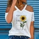 thumbnail image 2 of Blusa de manga corta con estampado y Cuello en V, OAVQHLG3B Store, casual, poliéster, verano, 2 of 5