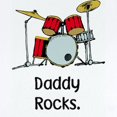 thumbnail image 2 of CafePress - Daddy Rocks Body Suit - Baby Light Bodysuit, Size Newborn - 24 Months, 2 of 4