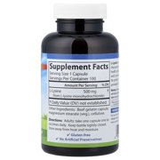 Carlson Laboratories L-Lysine 500mg 100 Capsule