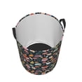 thumbnail image 3 of Daiia Autumn Fox Owl Round Laundry Basket with Handles Thickened Waterproof Circular hamper,Dirty Clothes Storage Basket for Bedroom,Bathroom,College Dorm-Medium, 3 of 8