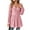 Pink, variant on Brglopf Women's Casual Puff Long Sleeve Tunic Tops V Neck Solid Color Smocked Cuffs Eyelet T Shirts Pleated Flare Babydoll Flowy Loose Ruffle Hem A-Line Shirts Blouses