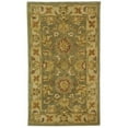 thumbnail image 4 of SAFAVIEH Antiquity Clematis Traditional Floral Wool Area Rug, Green/Gold, 8' x 8' Round, 4 of 10