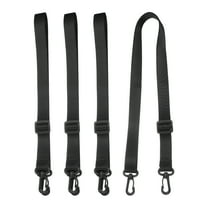 Water Bottle Holder Lanyard, Polyester Water Bottles Sling Strap Adjustable Water Bottles Holder Shoulder for Outdoor Camping Walking, Black/4 PCS