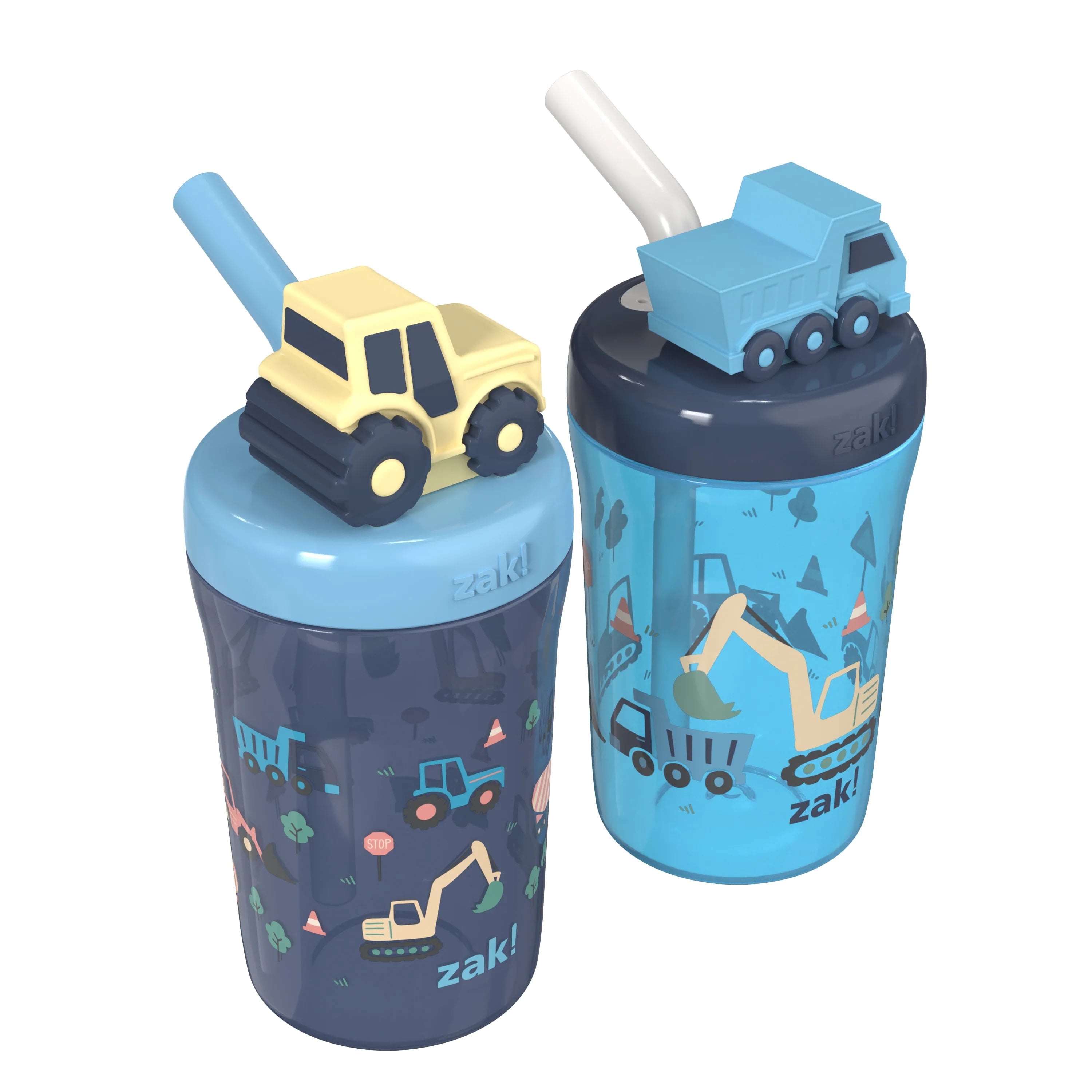 Zak Designs 2-Pack 7.5oz Buddy Sip Cups for Kids - Construction Theme