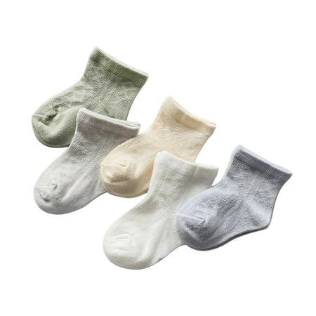 

Honeeladyy Clearance under 5$ Toddler Girls Socks Cute Solid Color Stripe Breathable Mesh Ruffles Kids Non-slip Cotton Socks