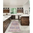 thumbnail image 3 of Linon Home Décor Washable Micah Area Rug or Runner Collection, Pink and Gold, 2' x 8', 3 of 8