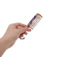 thumbnail image 3 of Unique Bargains 1 Pc Fashion Portable Wide Tooth Comb Blue Acetate Sheet, 3 of 5