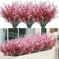 thumbnail image 1 of Travelwant 8Branches Artificial Flowers Flocked Plastic Lavender Bundle Fake Plants Wedding Bridle Bouquet Indoor Outdoor Home Kitchen Office Table Centerpieces, 1 of 7