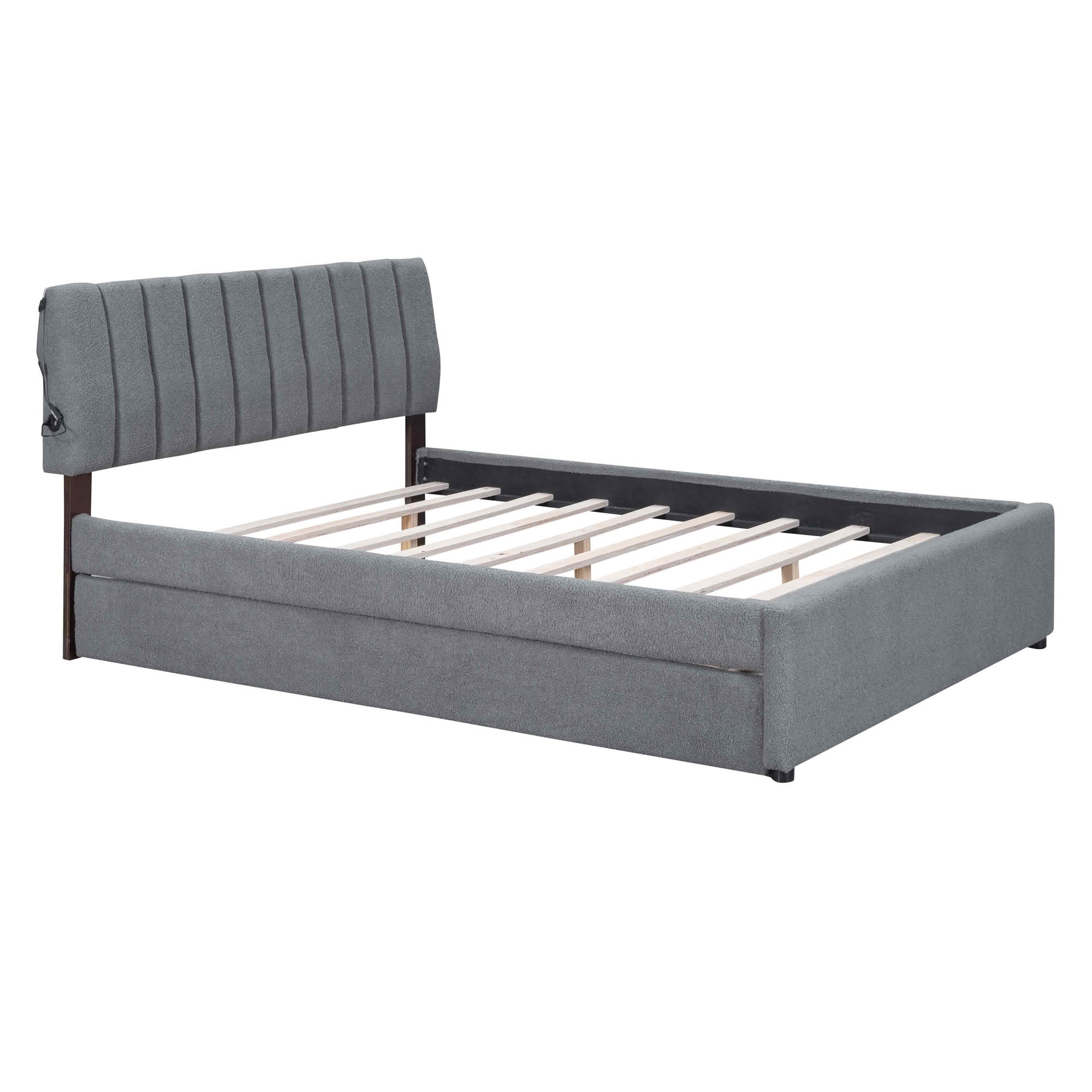MAYEERTY Sturdy MDF & Particle Board Bed Frame with Extra Sleeping Space & Easy Assembly