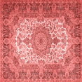 thumbnail image 1 of Ahgly Company Indoor Square Medallion Red Traditional Area Rugs, 6' Square, 1 of 4