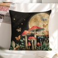 thumbnail image 6 of Mushroom butterfly full moon Linen toss pillowcase Decoration pillowcase Gift preferred 24x24" Cushion cover 1 set Sofa pillowcase Sofa bedroom living room car, 6 of 8