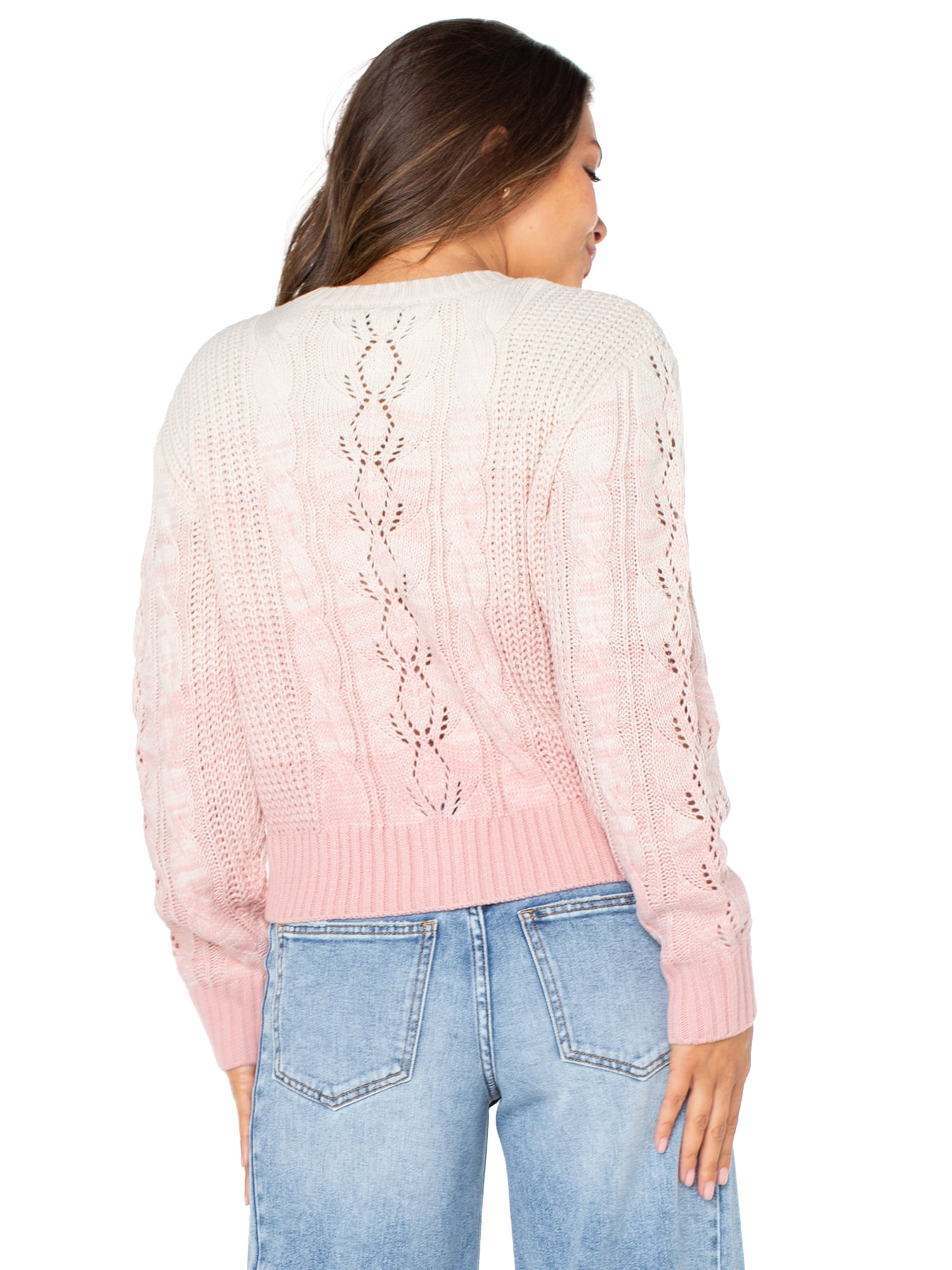 Celebrity Pink Women’s and Women’s Plus Ombre Cardigan Sweater, Sizes XS-4X