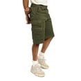 thumbnail image 4 of G-Style USA Men's Relaxed Fit Belted Cargo Shorts - Solid Olive - 36, 4 of 6