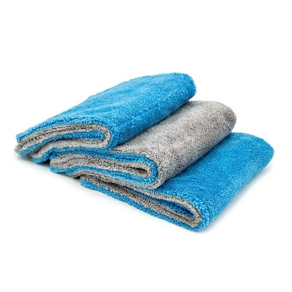 Toalla de Microfibra de Doble Pelo Autofiber Gris Paquete de 3 Unidades