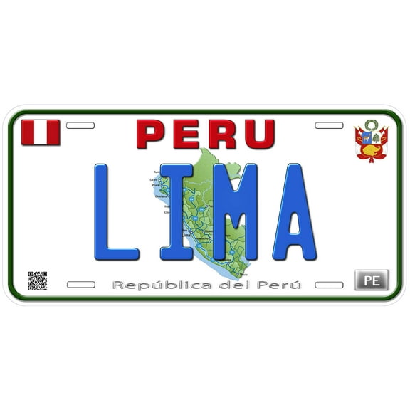 Peru Lima Custom Novelty Car License Plate