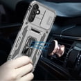 thumbnail image 6 of For Samsung Galaxy S23 Ultra Hybrid Case with Rotation Ring Stand Shockproof & Camera Window TPU Armor Cover ,Xpm Phone Case [ Gray ], 6 of 6