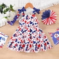 thumbnail image 2 of Staki American Flag Dress for Girls Toddler Baby Girl 4th of July Dress USA Strap Sleeveless Smocked Tulle Tutu Dresses Kids Independence Day Clothes 1-8Y(Blue,1-2 Years), 2 of 6