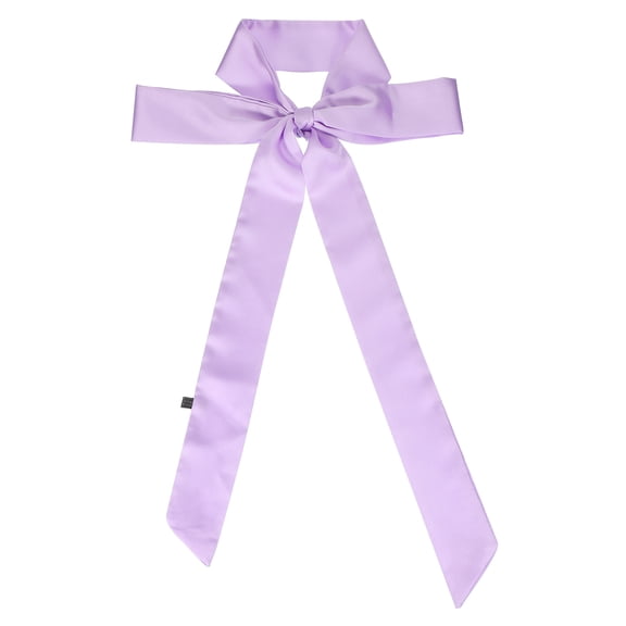 Uxcell Stylish Ribbon Scarf, Solid Color Skinny Scarf Pure Long Neckerchief Silk Satin Belts for Women Men Purple