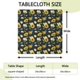 thumbnail image 2 of Fitted Tablecloth with Abstract Floral Watercolor Pattern, Elastic Table Cover for Square Tables, Waterproof for Dining, Garden, Rustic Use, 2 of 6